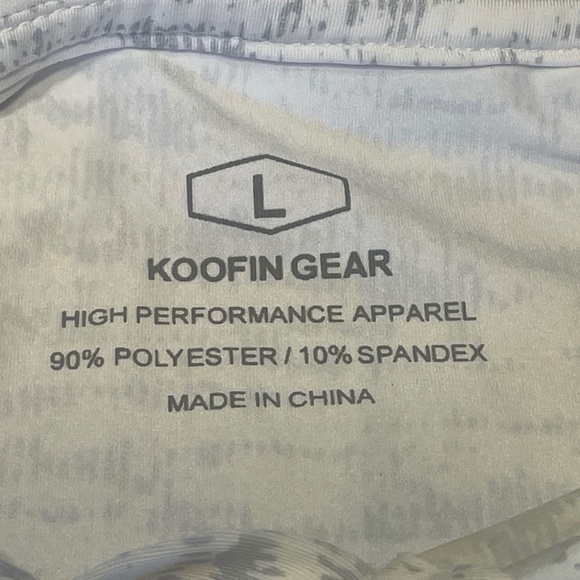 Koofin Performance Hooded Fishing Shirt Size Large White and Gray Long Sleeve - Picture 7 of 15